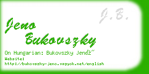 jeno bukovszky business card
